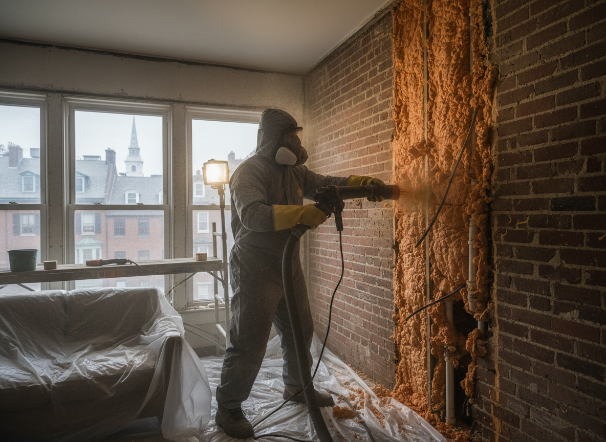 closed cell spray foam removal in Boston
