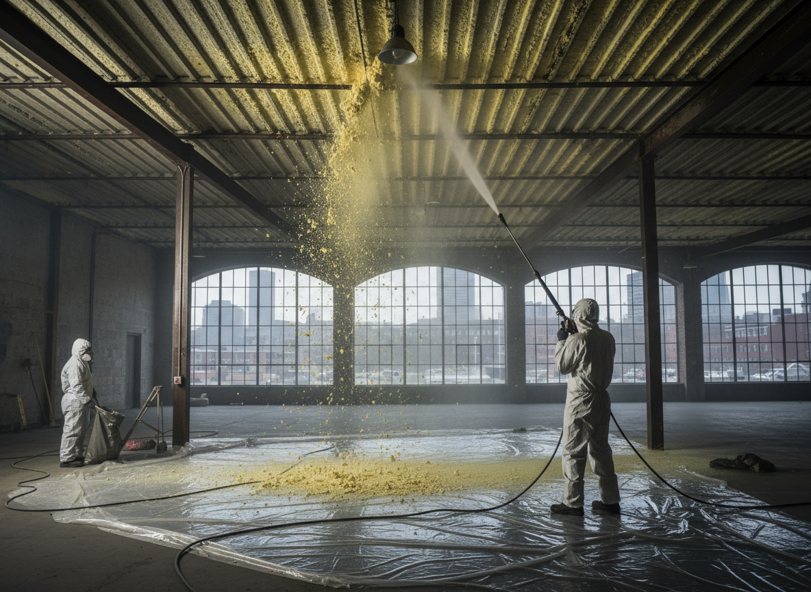 Warehouse spray Foam removal in Boston